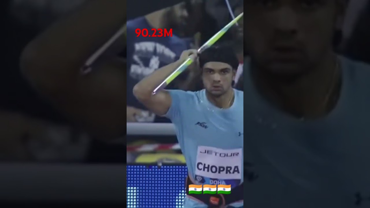 90.23M 1st time neeraj chopra cross 90M and make national record #javelinthrow #indianathlete