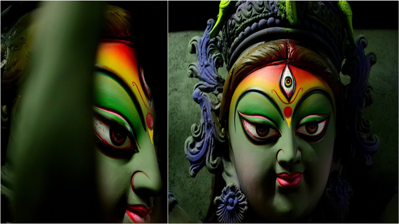 Durga Idol Painting 2021 | Kumartuli Durga Idol 2021 | Durga Puja 2021 | Durga idol painting video