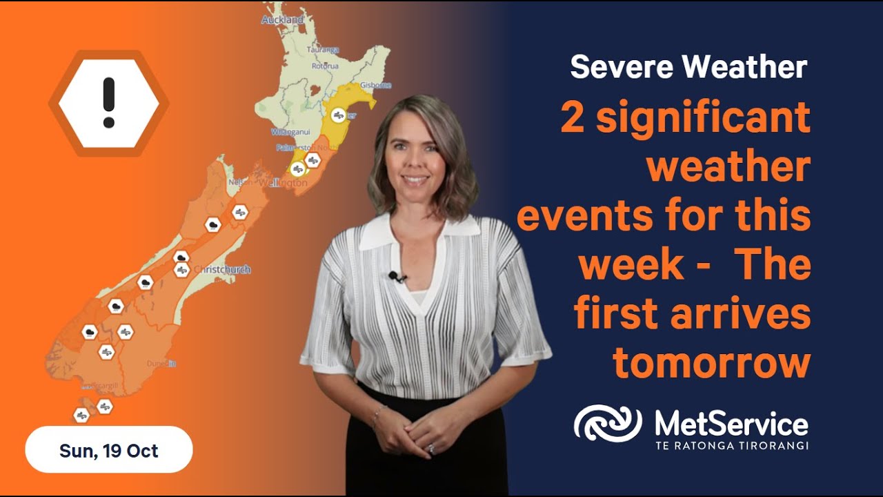 Обновление информации о экстремальных погодных условиях в Новой Зеландии &mdash; воскресенье, 19 октябр...