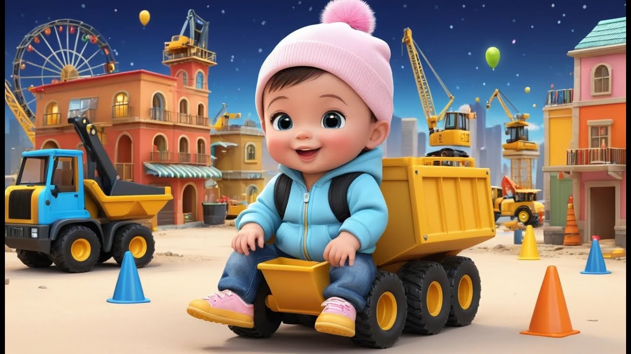 New Year Construction Vehicles Show | Fun Action & Learning Video for Toddlers
