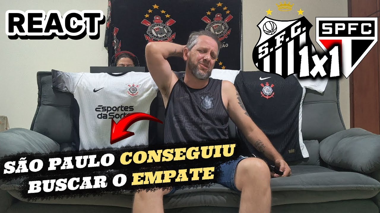 REACT Santos 1x1 São Paulo - SANTOS TEVE A CHANCE DE DAR O TROCO MAS SÃO PAULO NÃO DEIXOU