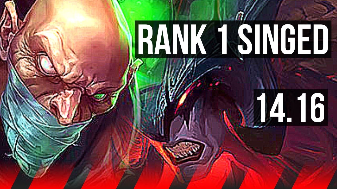 SINGED vs AATROX (TOP) | Rank 1 Singed, 1600+ games | EUW Grandmaster | 14.16
