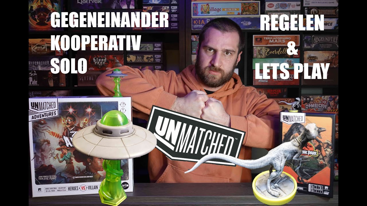 Unmatched Solo Regelerklärung und Lets Play - Raptor VS Marsianer - Adventures - Tales to amaze