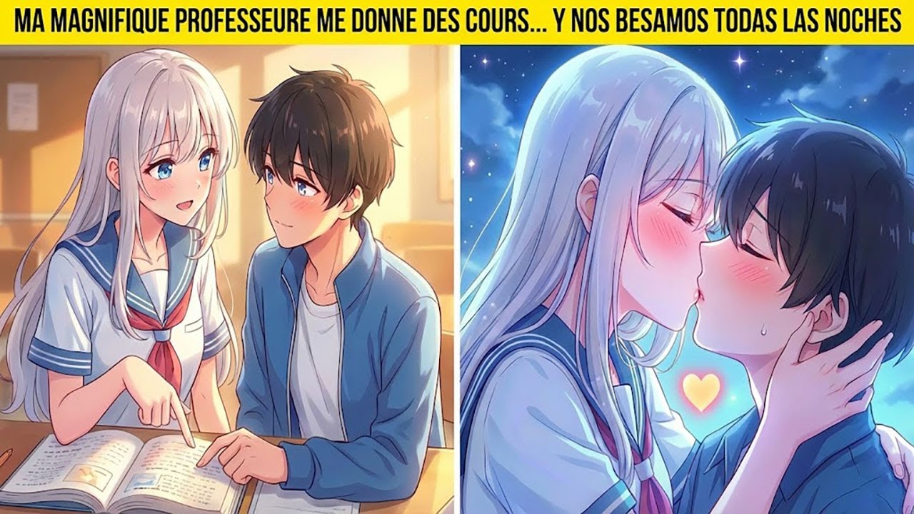 Ma prof sublime me donne cours et réclame des baisers chaque soir  Éblouissante, tous la veulent !