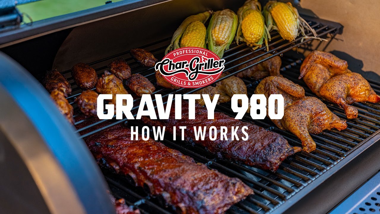 Как работает угольный гриль Char-Griller 980 Gravity