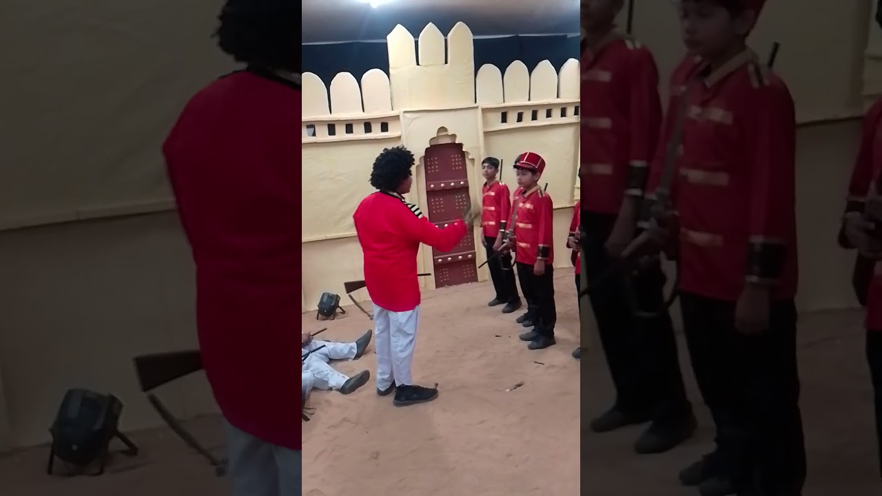 Givika school program students perform act on Mangal Pandey