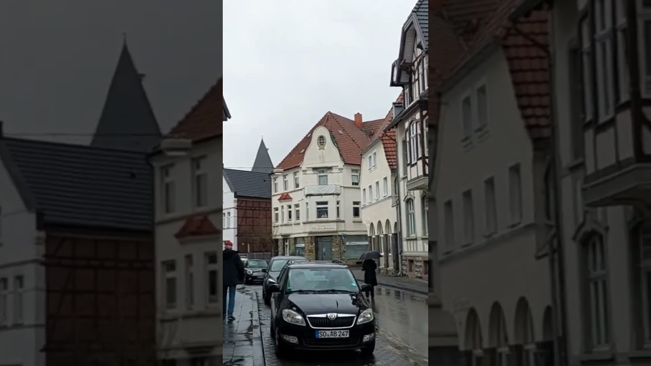 #citywalk #rain #europe #germany #soest #historicalplaces #streetwalk #4k #village #shorts