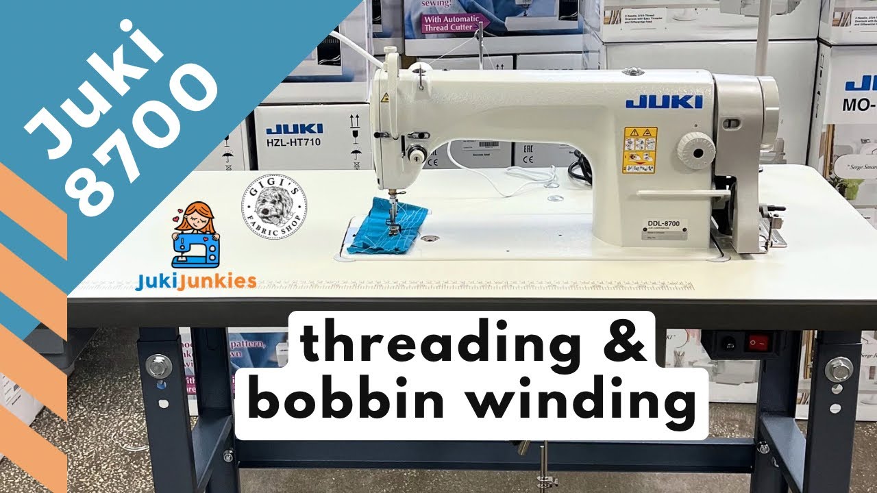 How To Thread / Wind Bobbin On The Juki DDL- 8700 (In Depth)