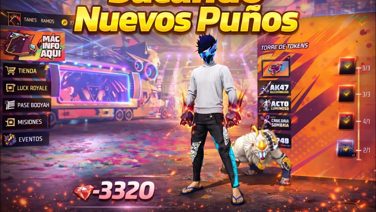Sacando Nuevos Puños Rugido Indomable En Free Fire Con Pocos Diamantes
