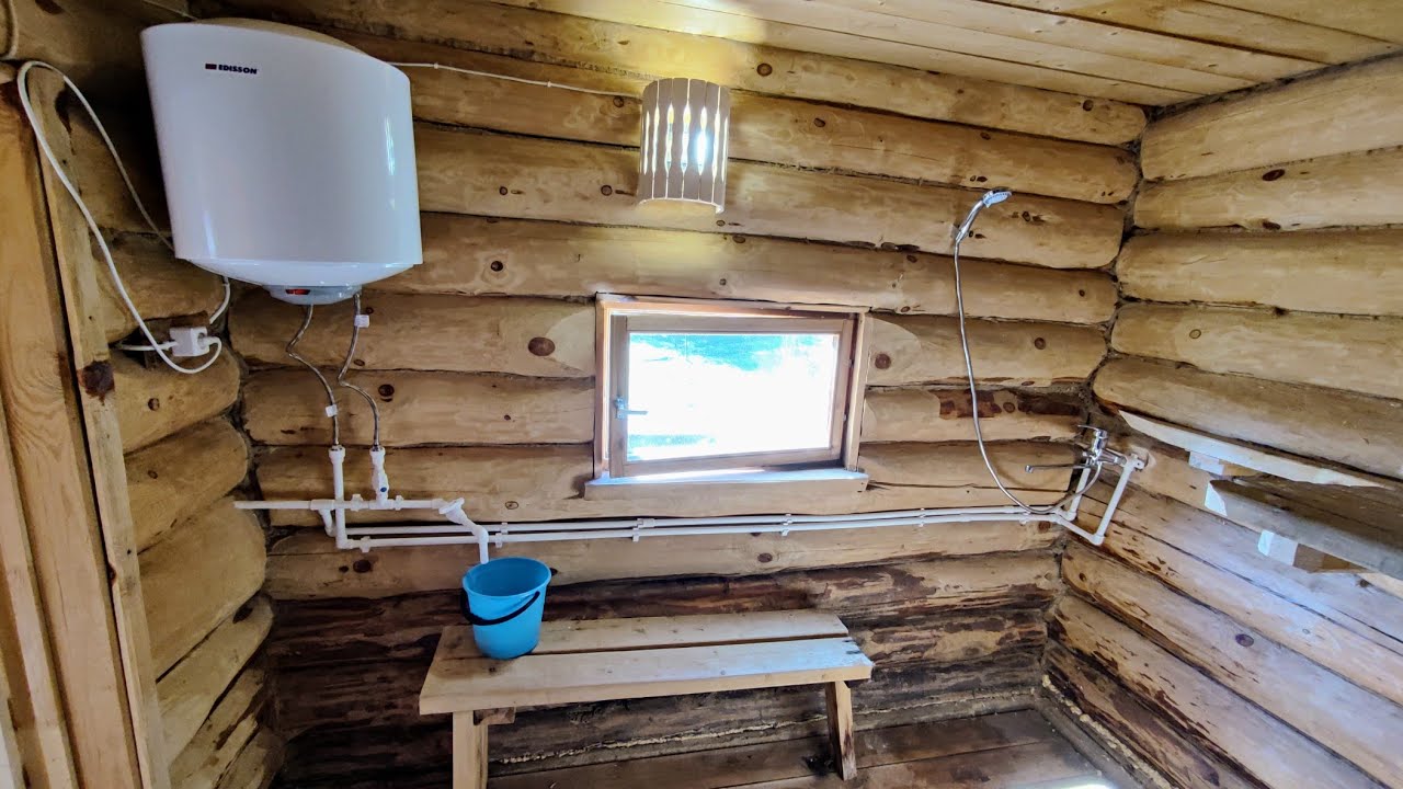 Душ в баню ПРОСТО И НЕДОРОГО // всего 15.000 рублей