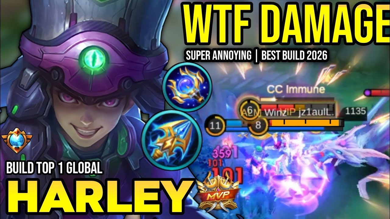 ЛУЧШАЯ СБОРКА НА HARLEY 2026 | СБОРКА ТОП-1 HARLEY В МИРЕ ГЕЙМПЛЕЙ | MOBILE LEGENDS✓