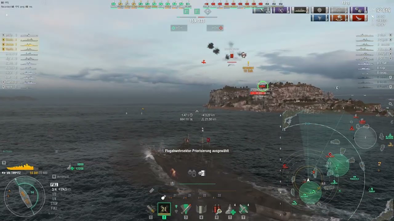 Wows Random Battles (Tirpitz) [The Good Old Battleship]