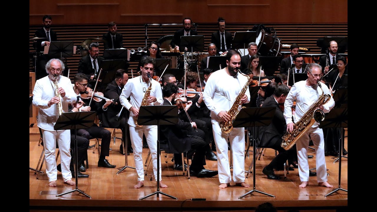 PHILIP GLASS - Saxophone Quartet & orchestra - SIGMA PROJECT - O.S. de MinasGerais - Ligia Amadio