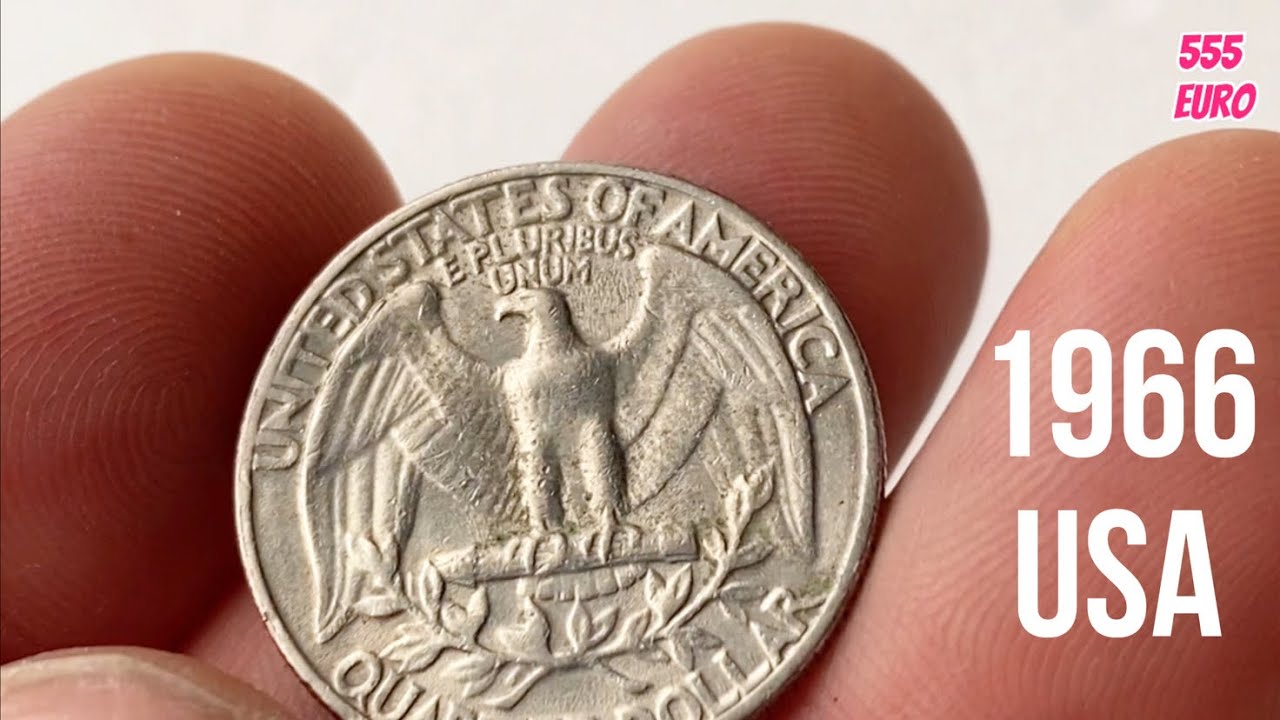25 cent 1966 USA Quarter &frac14; dollar ~821.000.000