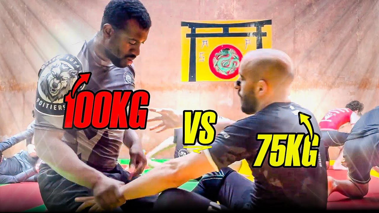 DÉFI DE TAILLE : MON SPARRING EN LUTA LIVRE CONTRE UN ADVERSAIRE DE 100 KILOS