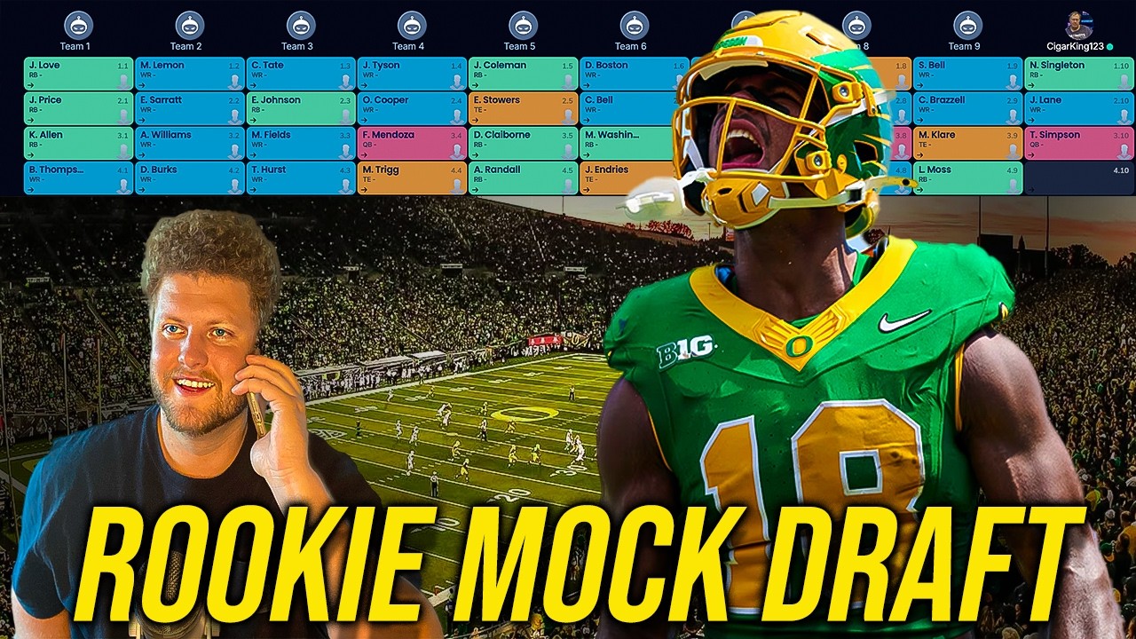 UPDATED 2026 Dynasty Rookie Mock Draft (1 QB)