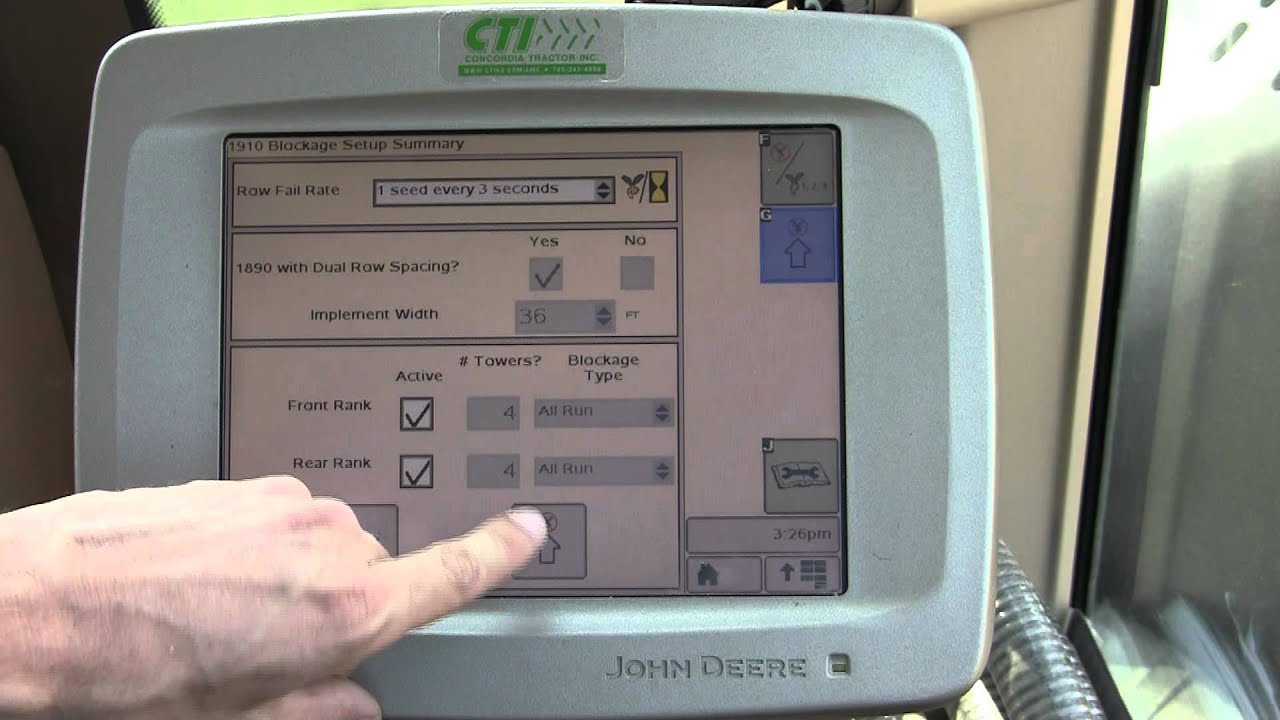 John Deere Blockage System Overview (ISO 11783)