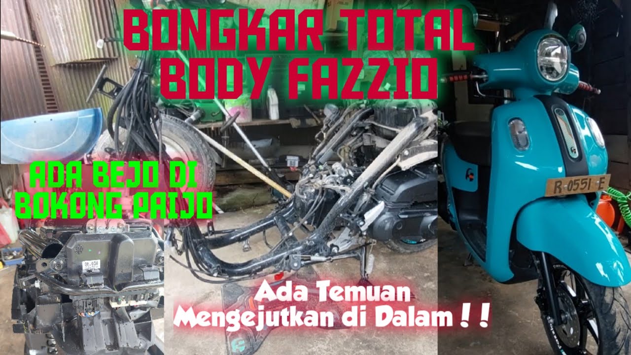 BONGKAR TOTAL BODY YAMAHA FAZZIO 🛵 CARA BONGKAR BODY FAZZIO #youtuber #youtube #fazzio #yamahafazzio