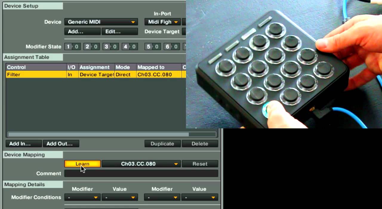 How To Load and Create a Mapping for the Midi Fighter 3D