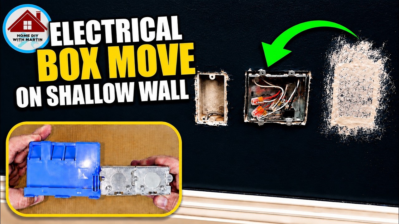 Moving a Receptacle/Outlet on a Shallow Wall DIY