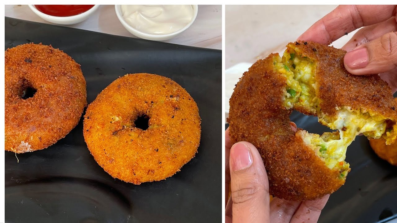 Crispy Cheesy Donuts Recipe | Cheese Stuffed Crispy donuts | Trending Potato Donuts |Evening Snacks