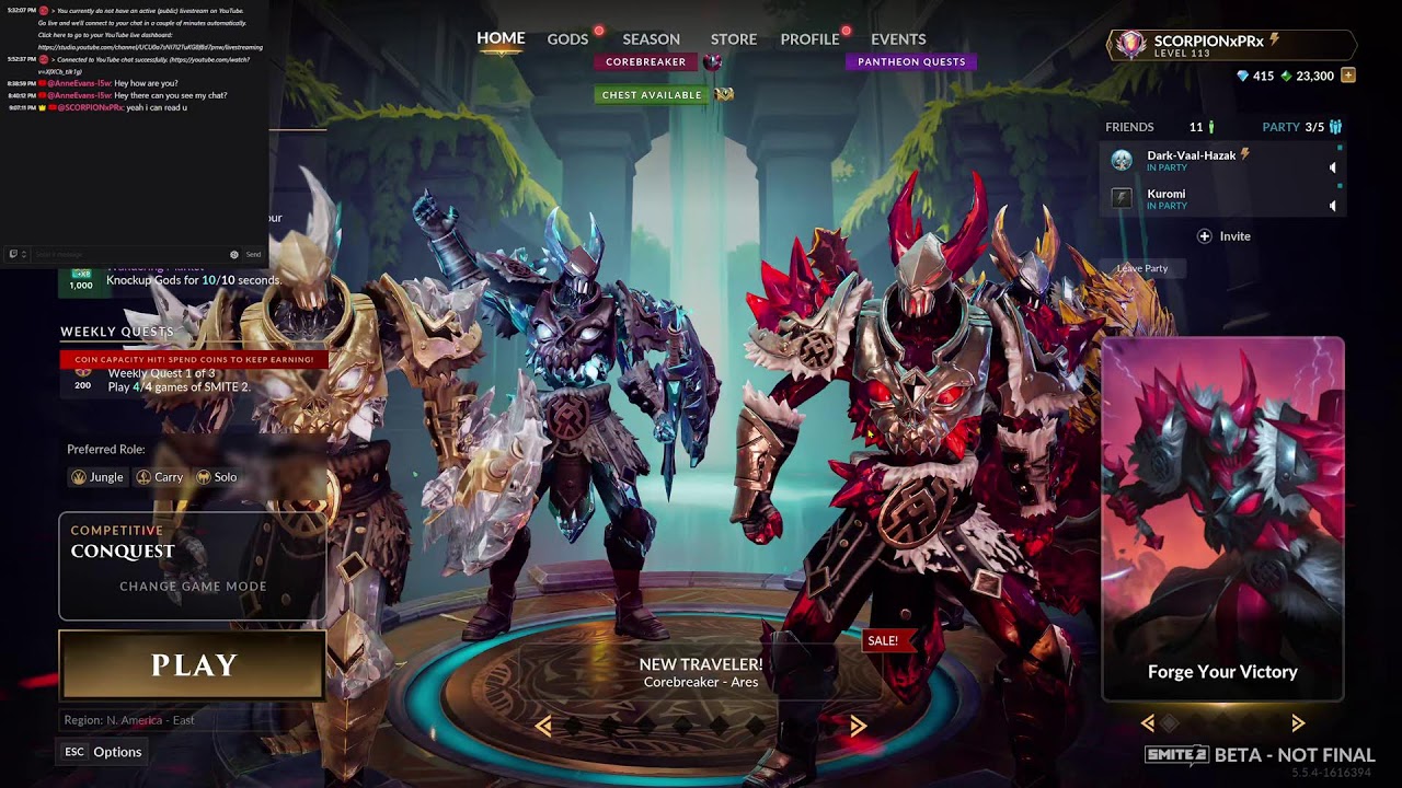 Smite 2 Ranked Live HD! Mision: Mastery