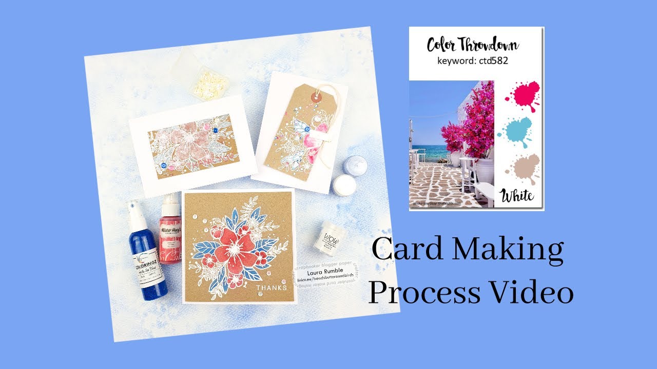 Card Making Process Video | Colour Throwdown Challenge