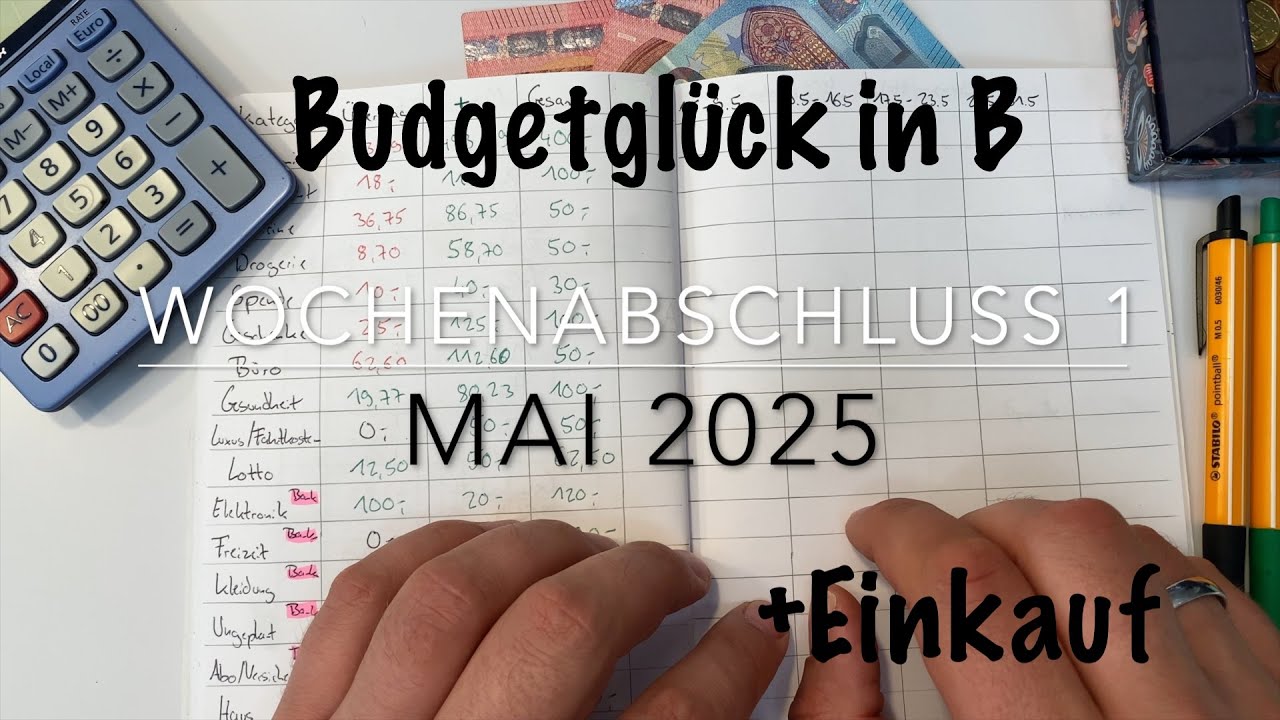 Wochenabschluss1/ Mai 2025/ Ein No Spend Wunder 😉/Mehrere Zusatzeinnahmen/ Essen und Einkauf 😊❤️