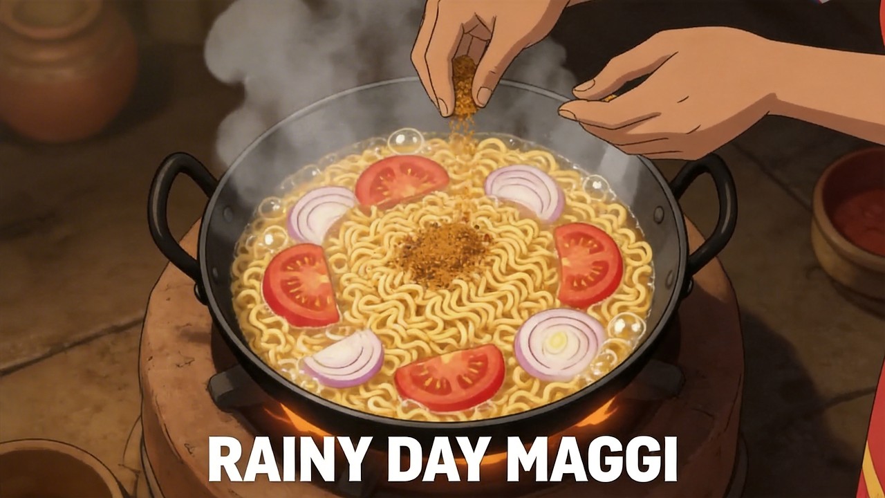 Rainy Day Maggi in a 90s Indian Village 🌧️ | Cozy Monsoon Village Story