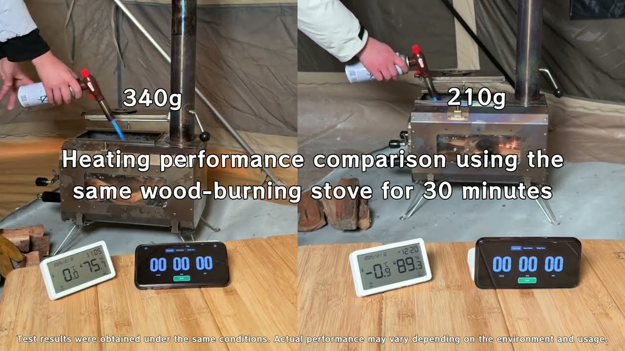 340g vs 210g Canvas in Low Temperature Conditions ❄️ | Which Bell Tent Holds the Heat Better?