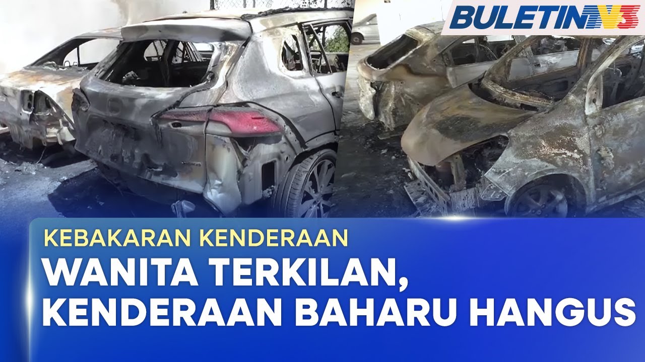 KEBAKARAN KENDERAAN | Kereta Baharu Hangus Tak Sampai 24 Jam Diterima Pemilik (BU)
