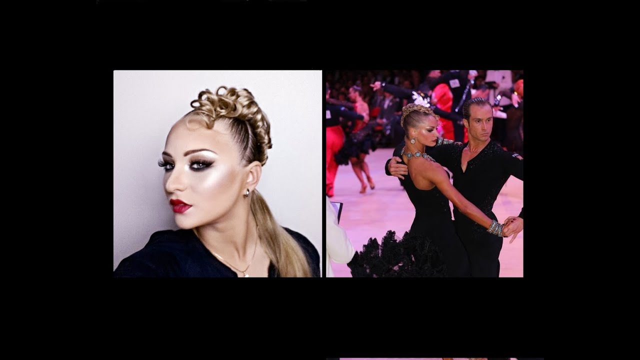 Ballroom hairstyle & makeup tutorial inspired by Yulia Zagoruychenko
