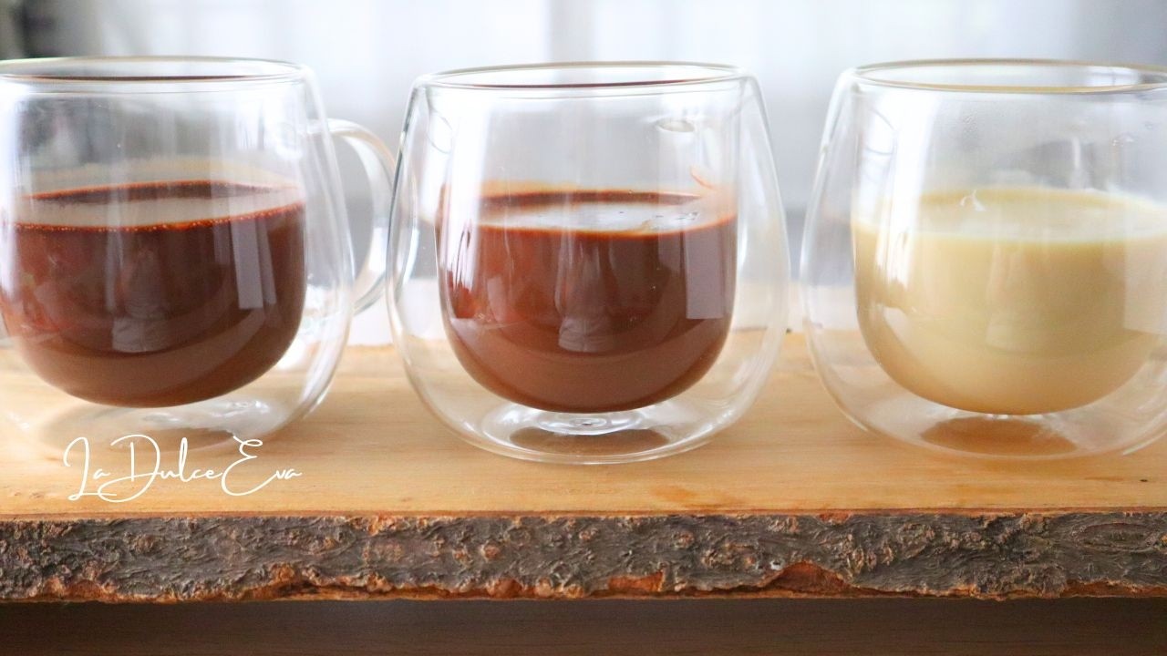 Chocolate a la Taza Super fácil | Con diferentes chocolates y texturas | La Dulce Eva