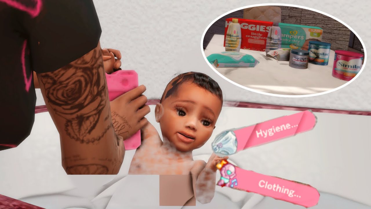 Upgrade Your Sims 4 Babies with Realistic Baby Care: Shampoo, Diapers, Cream & Wipers