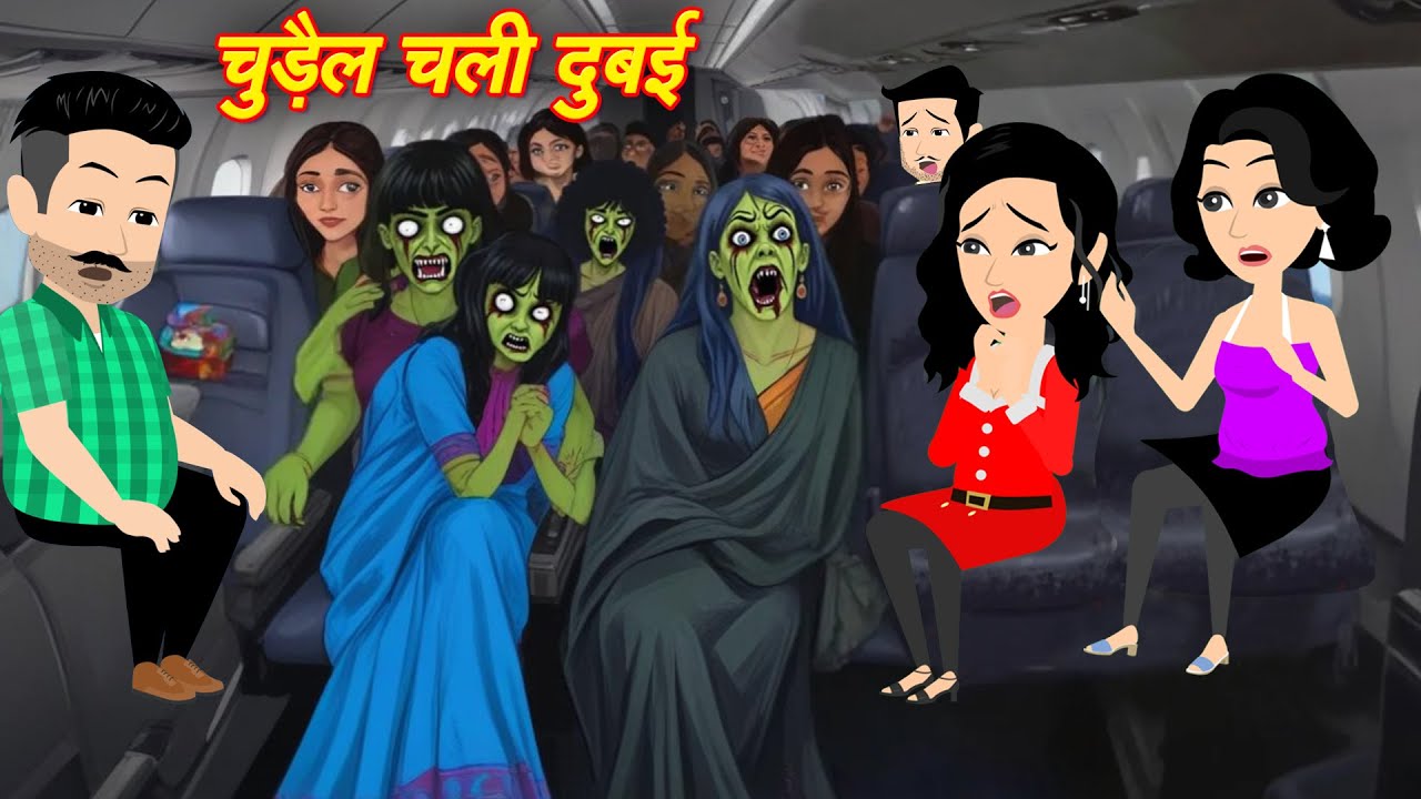 चुड़ैल चली दुबई horror story in hindi | cartoon story | bhoot wala cartoon | horror stories | story