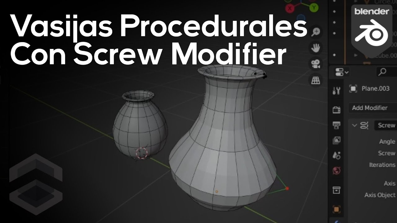 Vasijas y Variantes con Screw Modifier en Blender 3.1 - Tutorial Blender