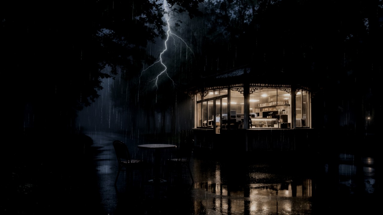 Deep Sleep Rain Sounds 🌧️ Heavy Rain & Gentle Distant Thunder in a Peaceful Midnight Forest