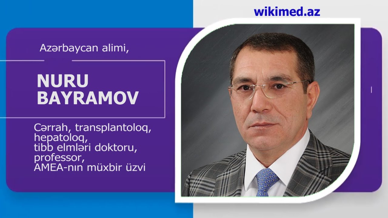 NURU BAYRAMOV TIBB ELMLERI DOKTORU, PROFESSOR. AVTOBİOQRAFİK VİDEO.  WIKIMED.AZ TEQDİM EDİR