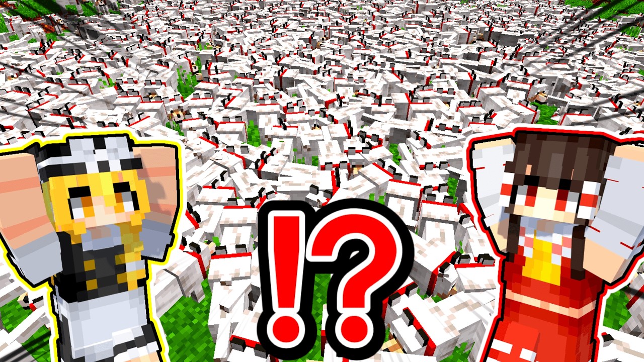 🌟【マイクラ】オオカミ１０００匹連れた結果カオスになった【ゆっくり実況/Minecraft】