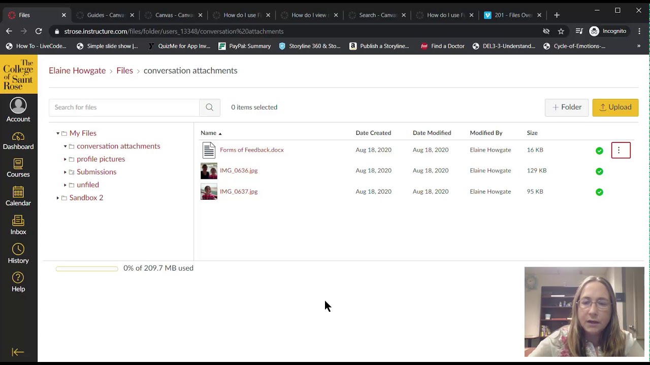 How to delete files from your Personal Canvas account
