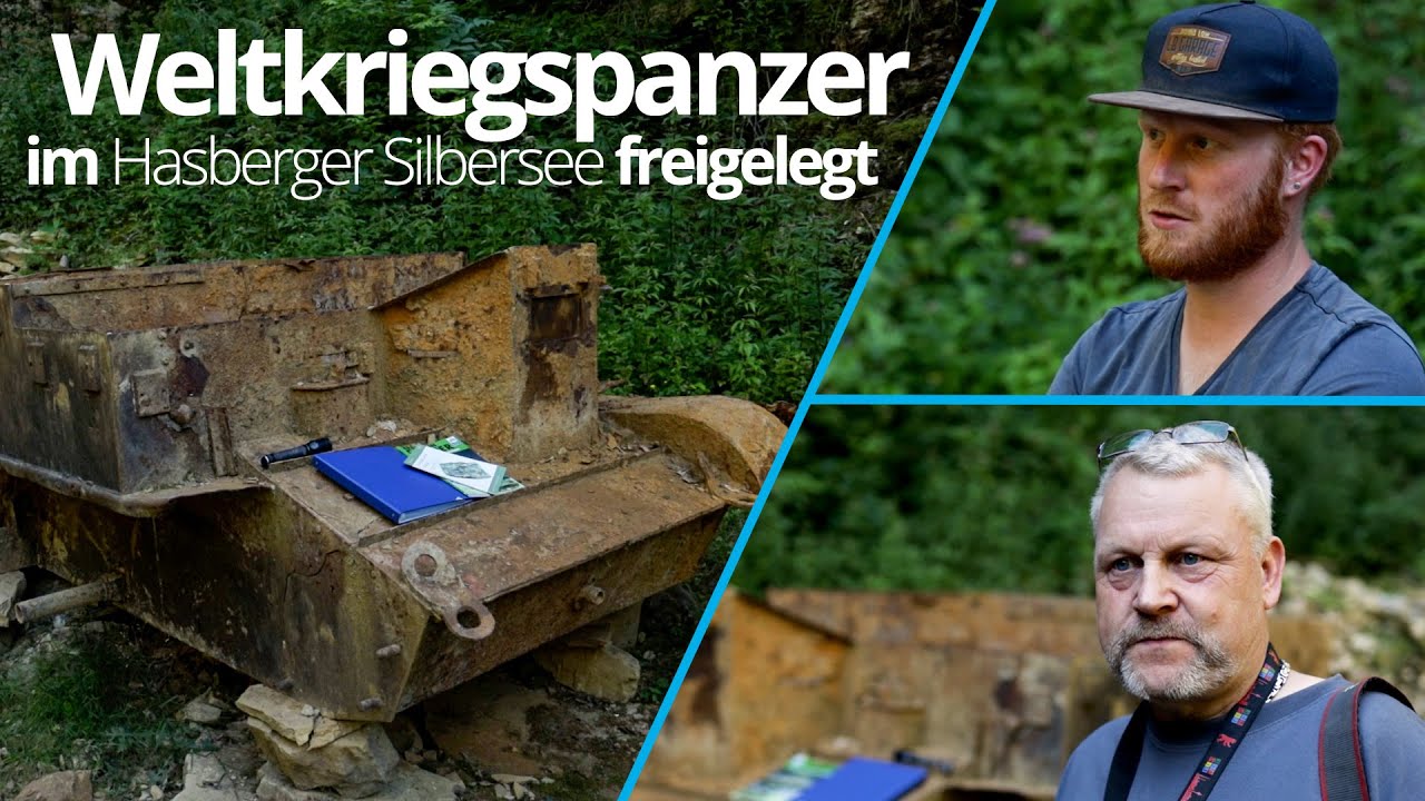 Panzer im Hasberger Silbersee vollständig freigelegt