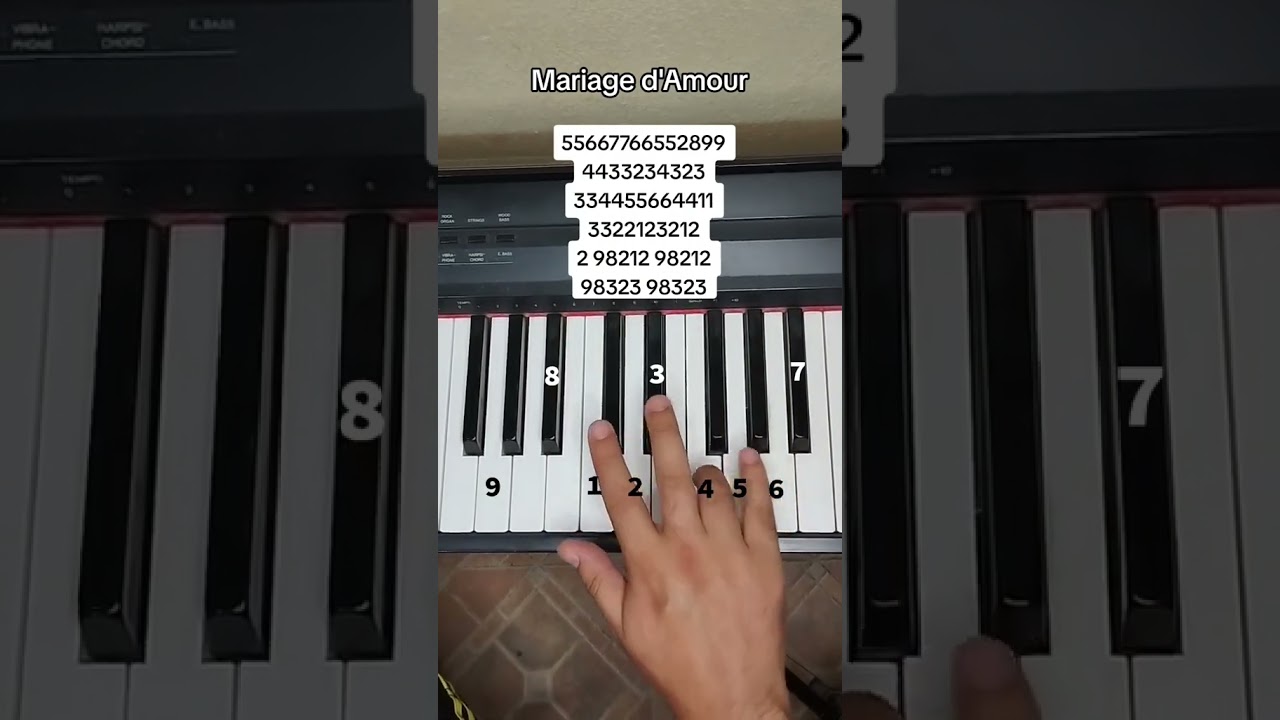 Mariage d'Amour piano tutorial