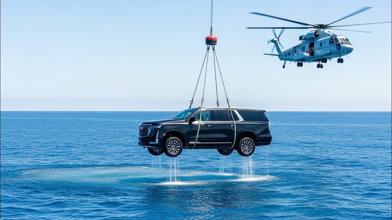 Ocean Depth Shock Recovery – Black Cadillac Escalade Pulled From Deep Sea!