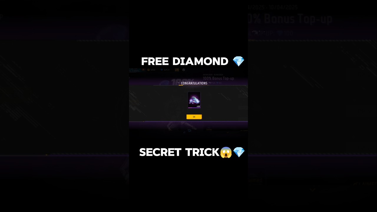 100% BONUS TOP UP EVENT FREE FIRE | FREE DIAMOND TRICK 😱