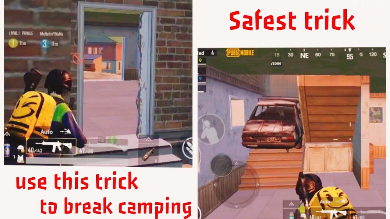 😱How to break camping in squad house😱 || New trick no risk || Pubg Mobile 😆😆