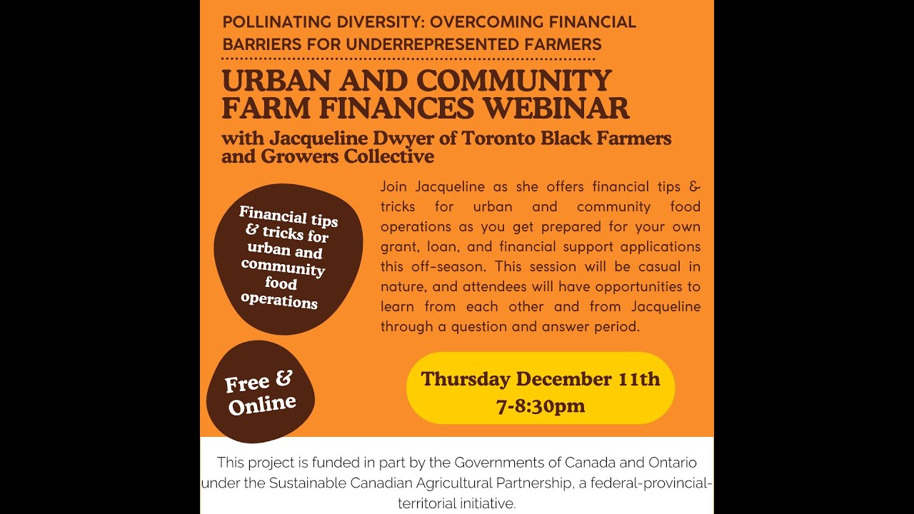 Urban & Community Farm Finances Webinar