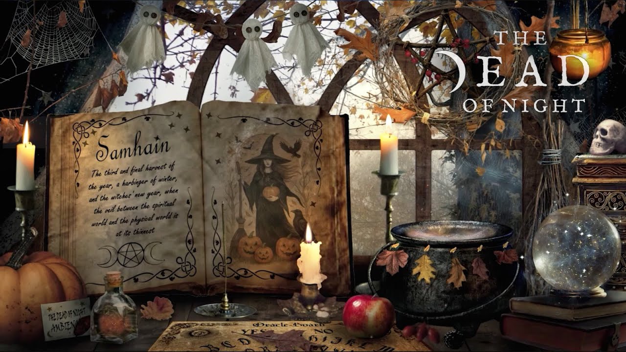 Samhain Altar 2025 Ambience 🧹👻🎃✨ | The Witches' New Year | Witchy ASMR w/ Day to Night Transition