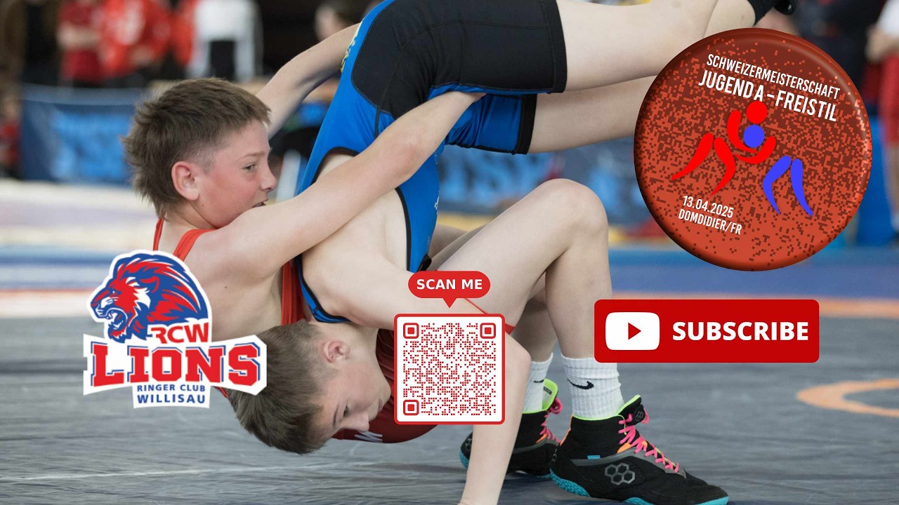 Rik Huber (RCW Lions) - Kilian L&uuml;scher (RS Freiamt) - Schweizermeisterschaft Ringen Freistil