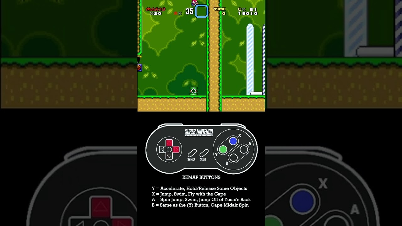 Mario Kaizo Tips - Ducking Trick Spring Jump | SMW Kaizo: Learn 2 Kaizo | NeXuS15 | #shorts