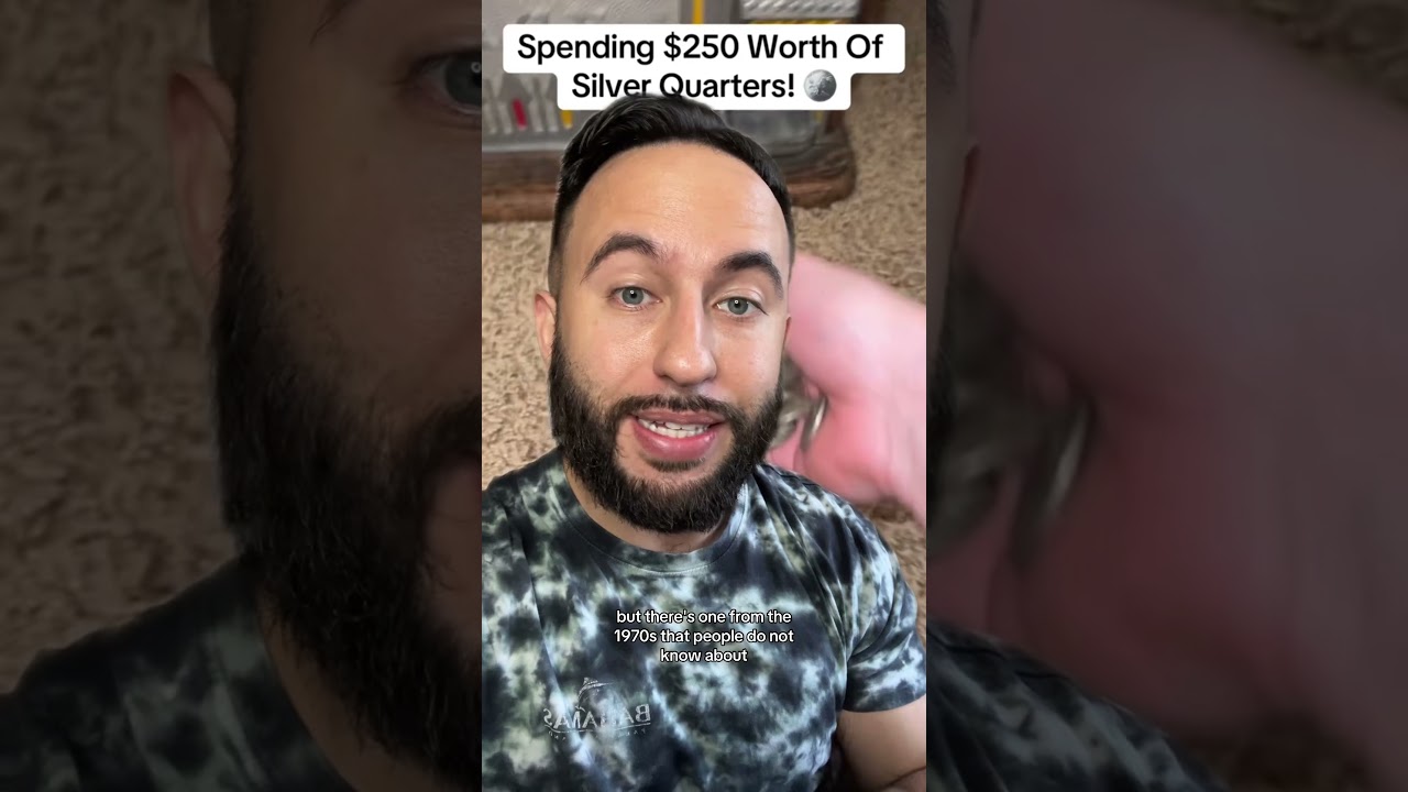 Hes spending $250 worth of SILVER quarters!!! 😮 #quarter #quarters #silverquarter #coins #foryou